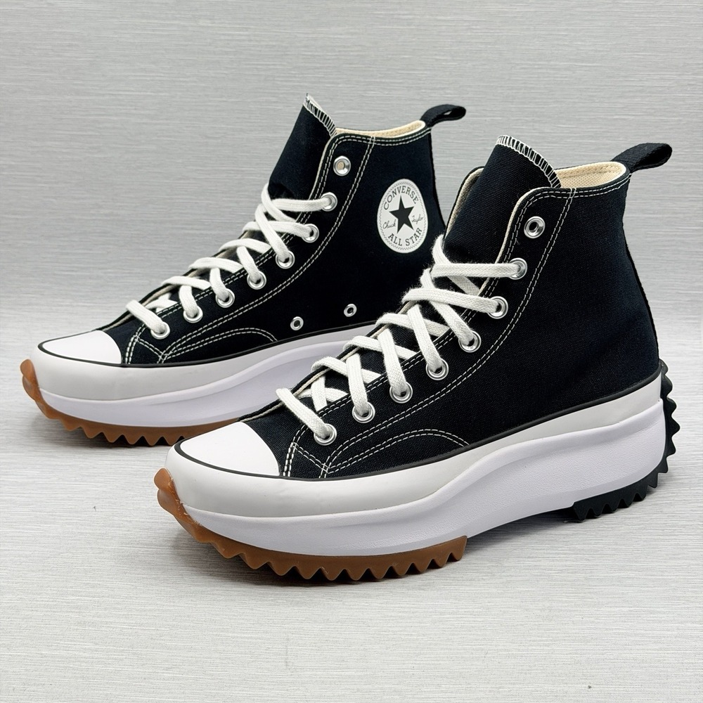 Converse Run Star Hike Women's 10.5 Men's 9 Black White Platform High Top